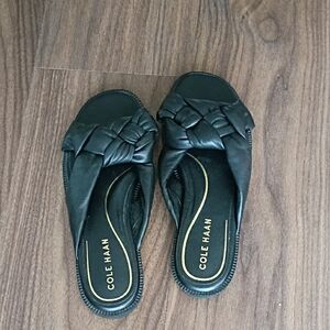 Cole Haan Women's Black Braided Sandals.  Worn Once.
